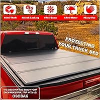 Vista 4 de Cubierta Tonneau Rígida Tri-Fold de FRP de 6'1" para Caja de Camión Nissan Frontier 2005-2026 Compatible con Sistema de Rieles Utilitarios
