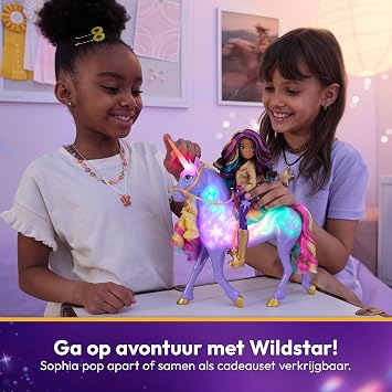 Unicorn Academy Unicorn Wildstar - with Rainbow Light, Sound and Music, Removable Bridle and Saddle