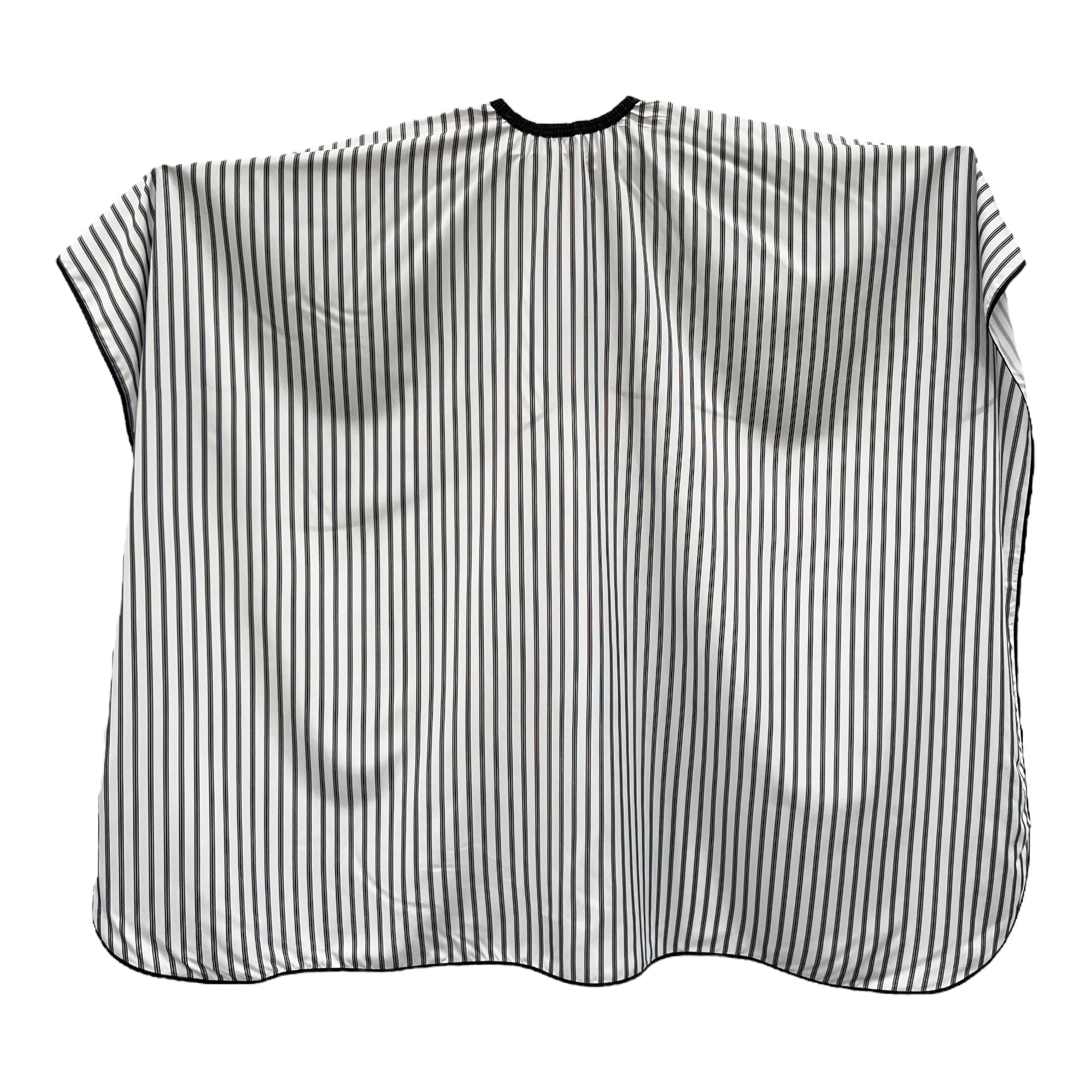 Gabri Professional Barber Cape Gown - Premium Hairdressing Cape for Hair Salon - Waterproof Hair Cutting Capes and Gowns for Barber Shops 160cm (L) x 140cm (W)) (Black & White Stripes)