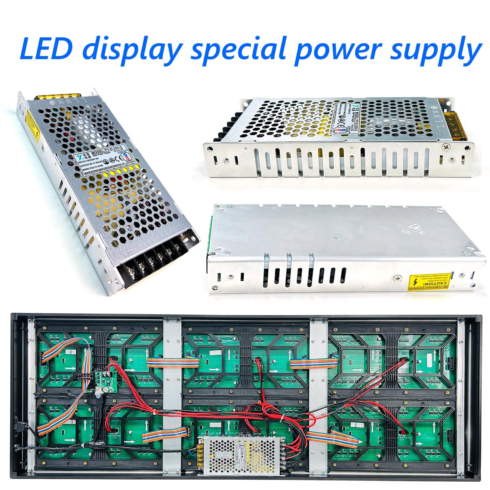 5v40A200w zasilacz uniwersalny regulowany przełączanie ultra-cienki konwerter transformator sterownik 110 V/220 V AC do programowalnych świateł LED łańcuch światła pikseli komputer CCTV kamera system