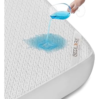 BEDLORE Mattress Protector 90 x 200 cm Soft and Breathable White