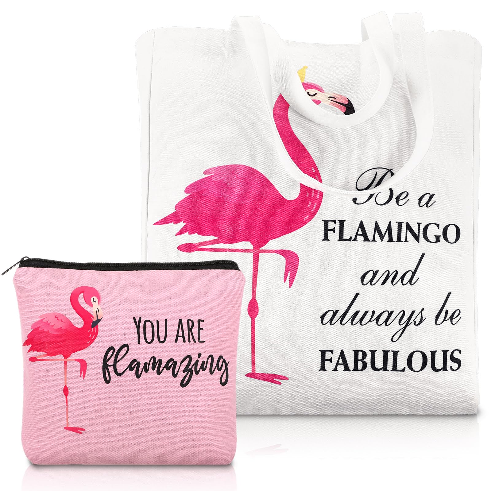 Aliceset Canvas Tote Bags Christmas Gifts for Women Teacher Reusable Grocery Cloth Cosmetic Bag Set for Shopping Travel