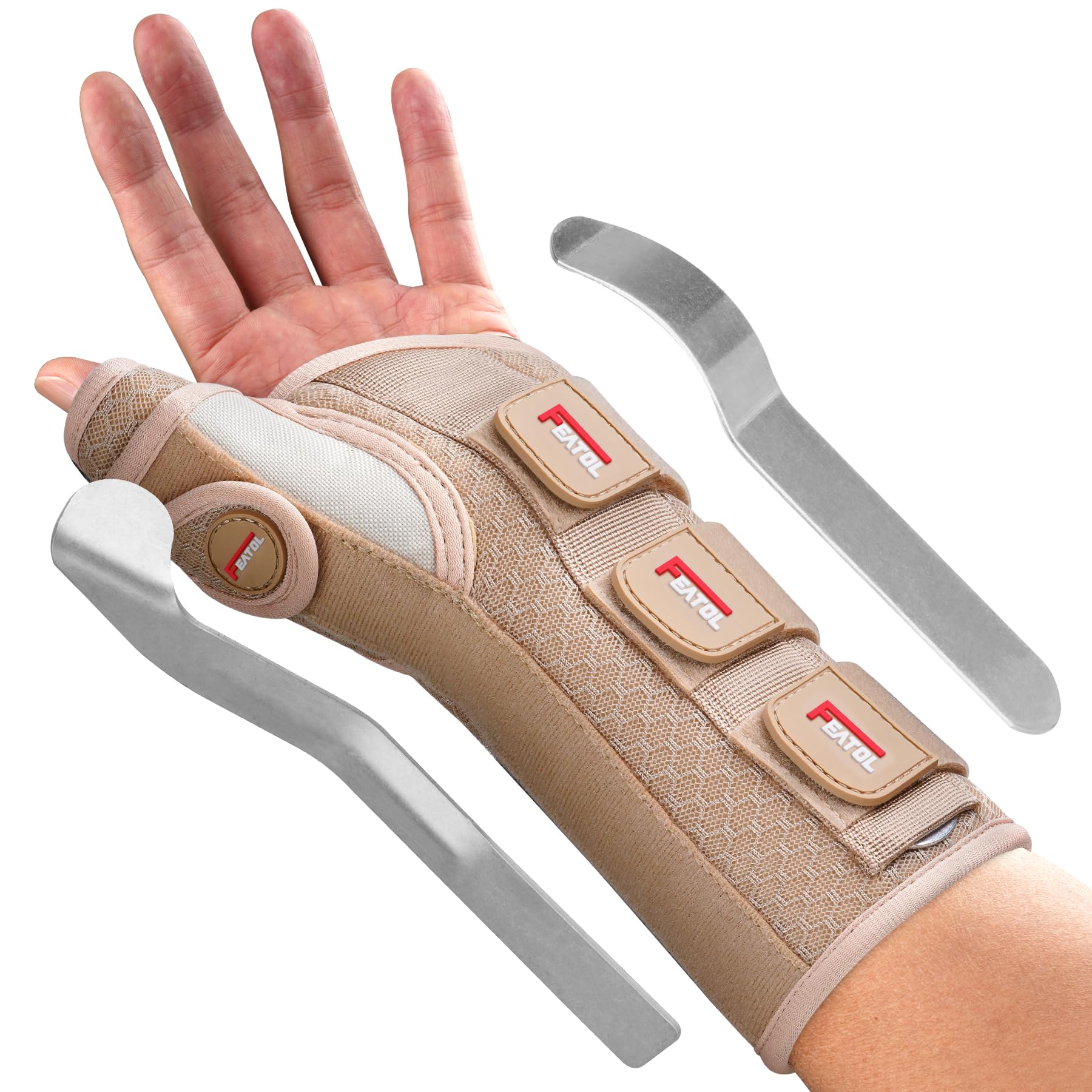 FEATOL Thumb Spica Splint Wrist Brace for De Quervain's &amp; Carpal tunnel