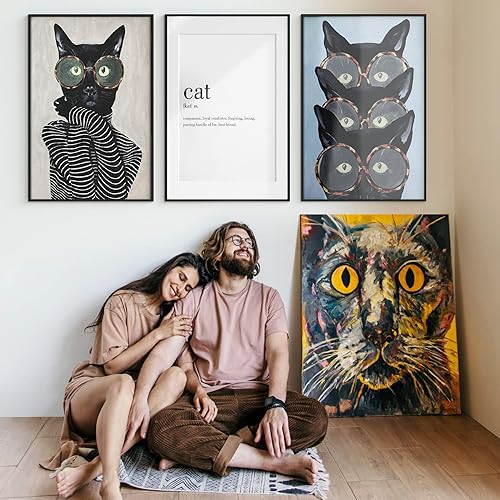 Miniatura 2 de Homeforia - Marco metálico negro de 20 x 30pulgadas con paspartú de 16 x 24pulgadas, para pared, marco de aluminio grande con vidrio templado para