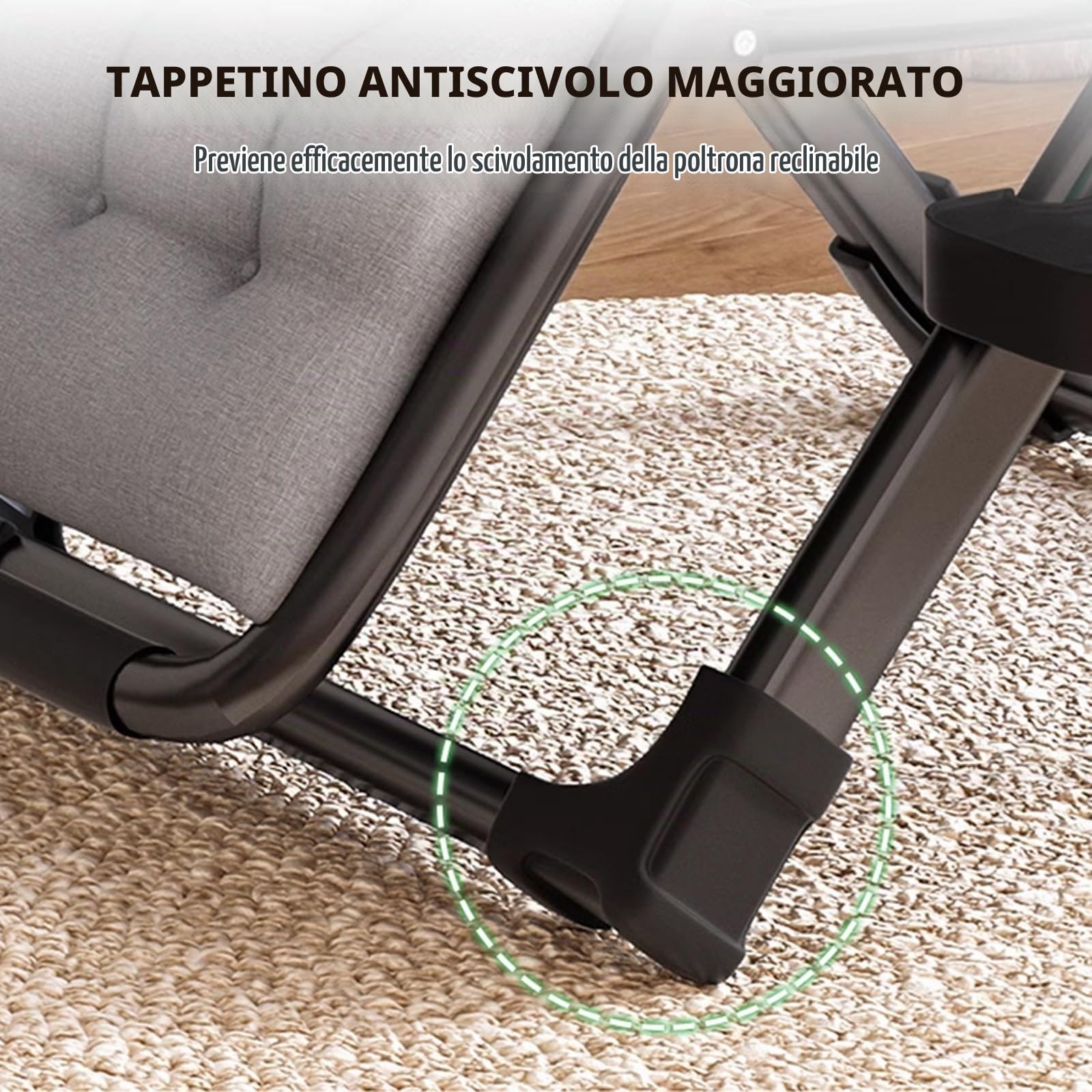 Interno camera da letto imbottito sedia sdraio,pieghevole All'aperto sdraio da giardino,traspirante sdraio da balcone,Poltrona Sdraio Relax Reclinabile,schienale regolabile,sedia ergonomica.
