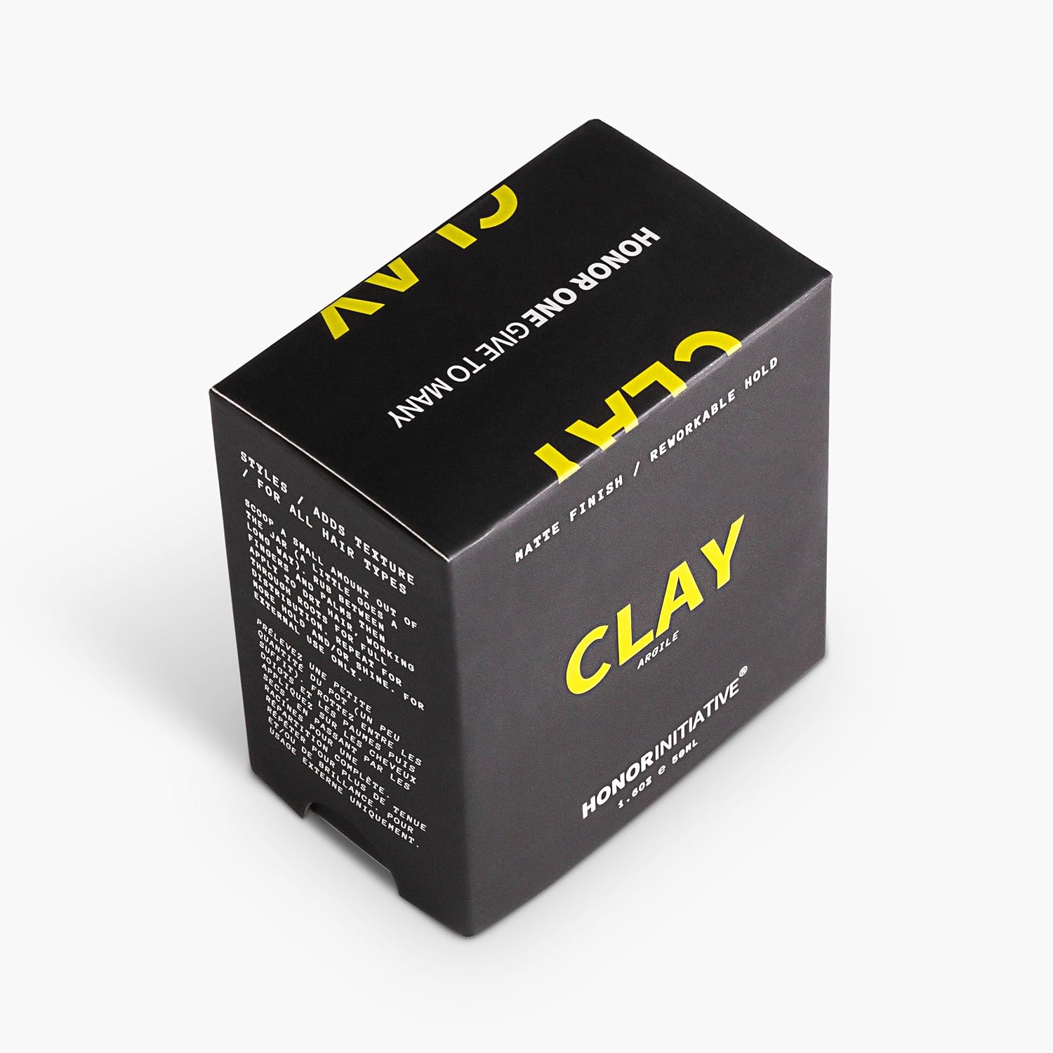 Honor Initiative Hair Clay Pomade - Matte Finish, Reworkable Hold, Non-Greasy, No Overpowering Fragrance - Volumizing Pomade for Thin Hair, 1.6 OZ (Pack of 1)