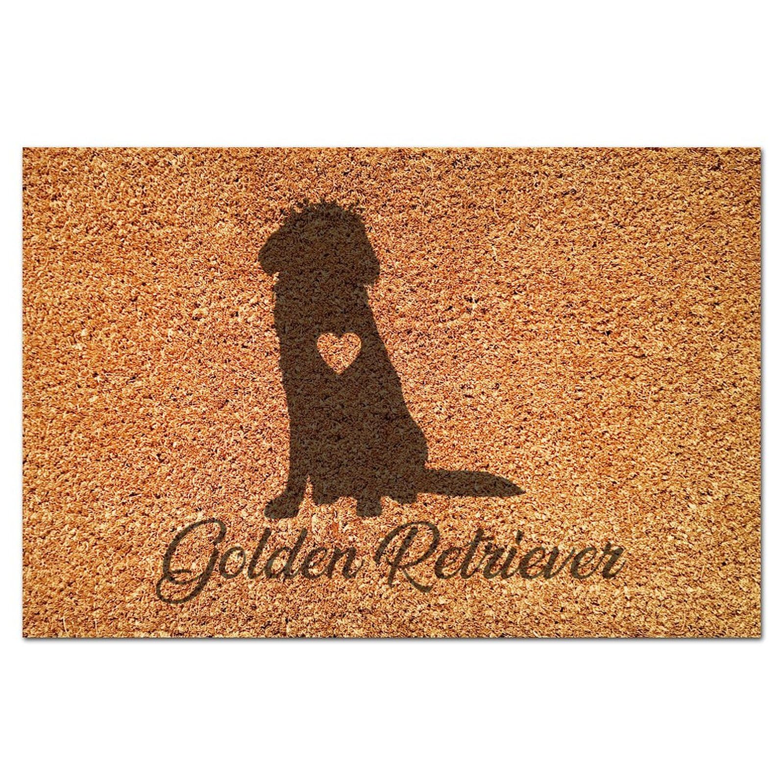 Paillasson extérieur Golden Retriever facile à nettoyer et ultra absorbant