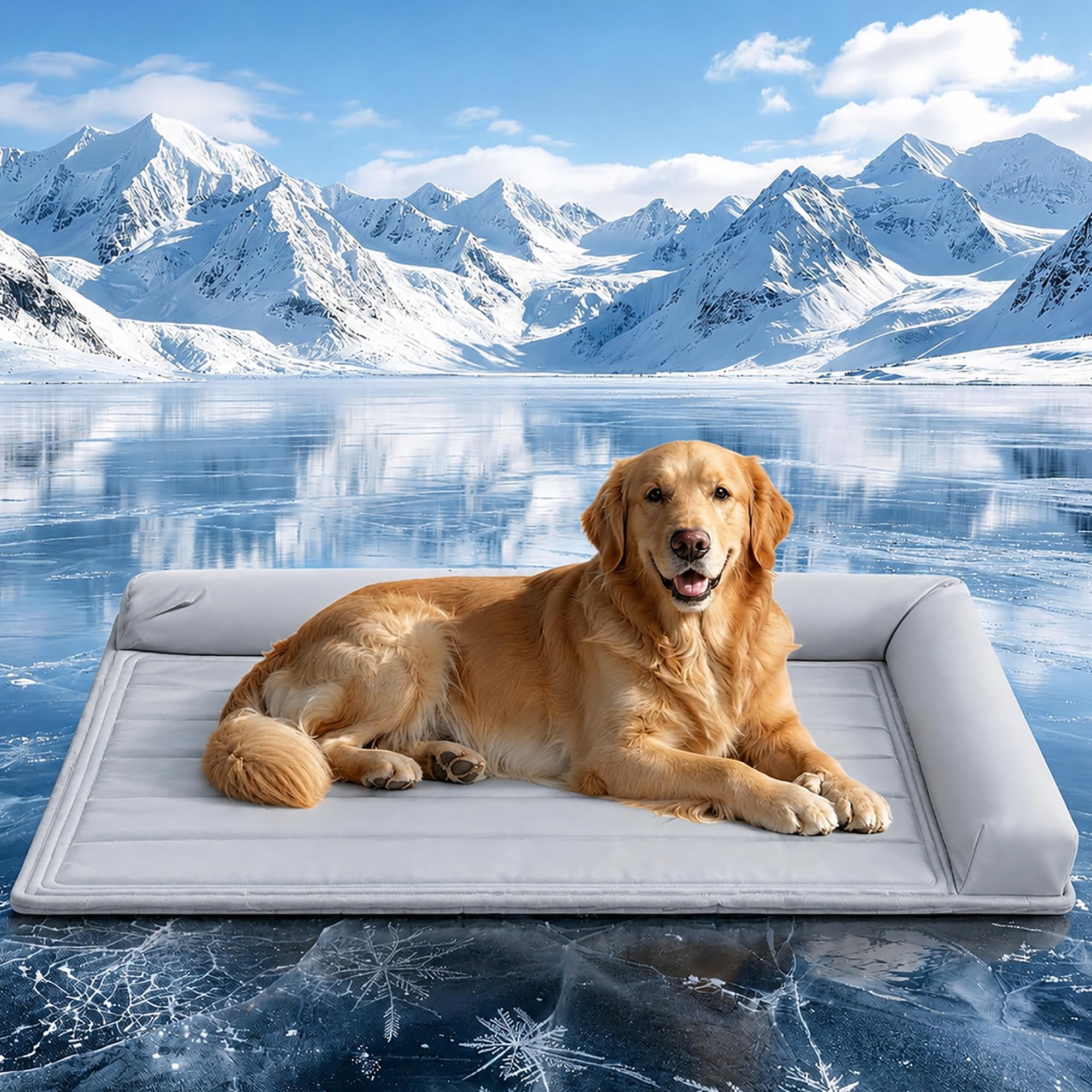 Kühlmatte Hund,99cmx69cm 2026 Neu Kühlmatte für Den Sommer,Selbstkühlende Hundematte,Waschbar kühlmatte für Hunde,Kühlmatte Hunde Ergonomisch für Kühldecke Groß Hunde Welpen Katze Kühlmatte