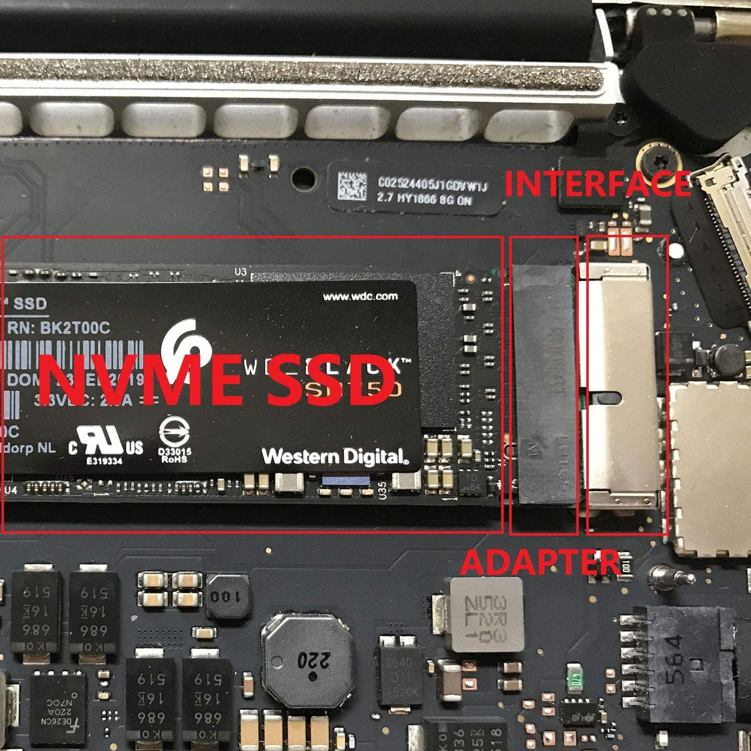 Amazon | NVMe M.2 NGFF SSD → MacBook AIR 2013-2017 年 モデル PRO 