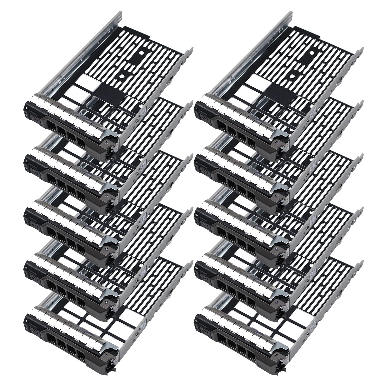 10-pack hard drive caddy tray compatible dell poweredge series