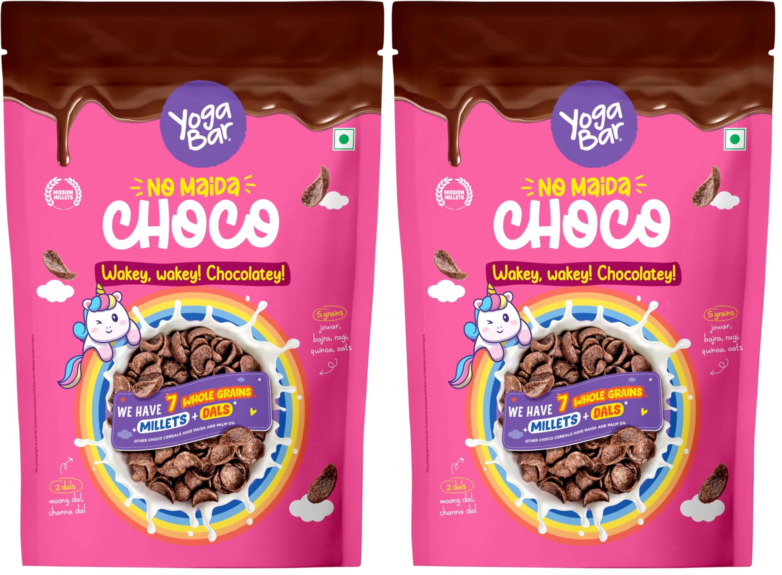 Yogabar Multigrain Chocos Cereal for Breakfast, Zero Maida, Delicious Chocolate Chocos for Kids & Adults, Protein Food, 0 Added Preservatives, Contains Jowar, Bajra, Ragi, Quinoa & Oats, 345g-image-18