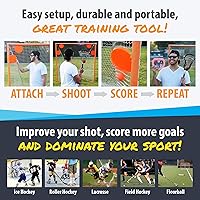 Vista 3 de Top Shelf Targets Paquete de 4 objetivos magnéticos de hockey y lacrosse, 8 pulgadas, naranja