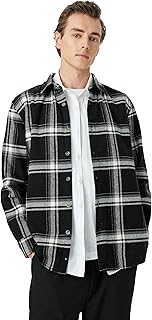 قميص كاروهات عصري للرجال من كوتون