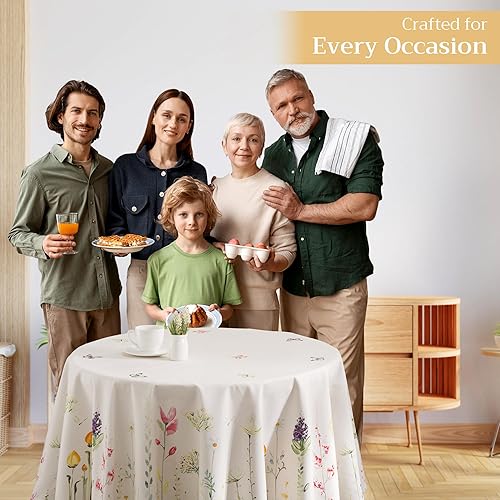 Miniatura 6 de Mantel Maison d' Hermine Faïence, 100 % de algodón, para cocina, comedor, decoración de mesa, fiestas, bodas, primavera y verano