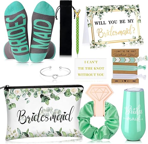 13 piezas de regalo de propuesta de dama de honor, regalos de donna de honor, regalo de matrona de honor, juego de caja de regalo de dona de honor,