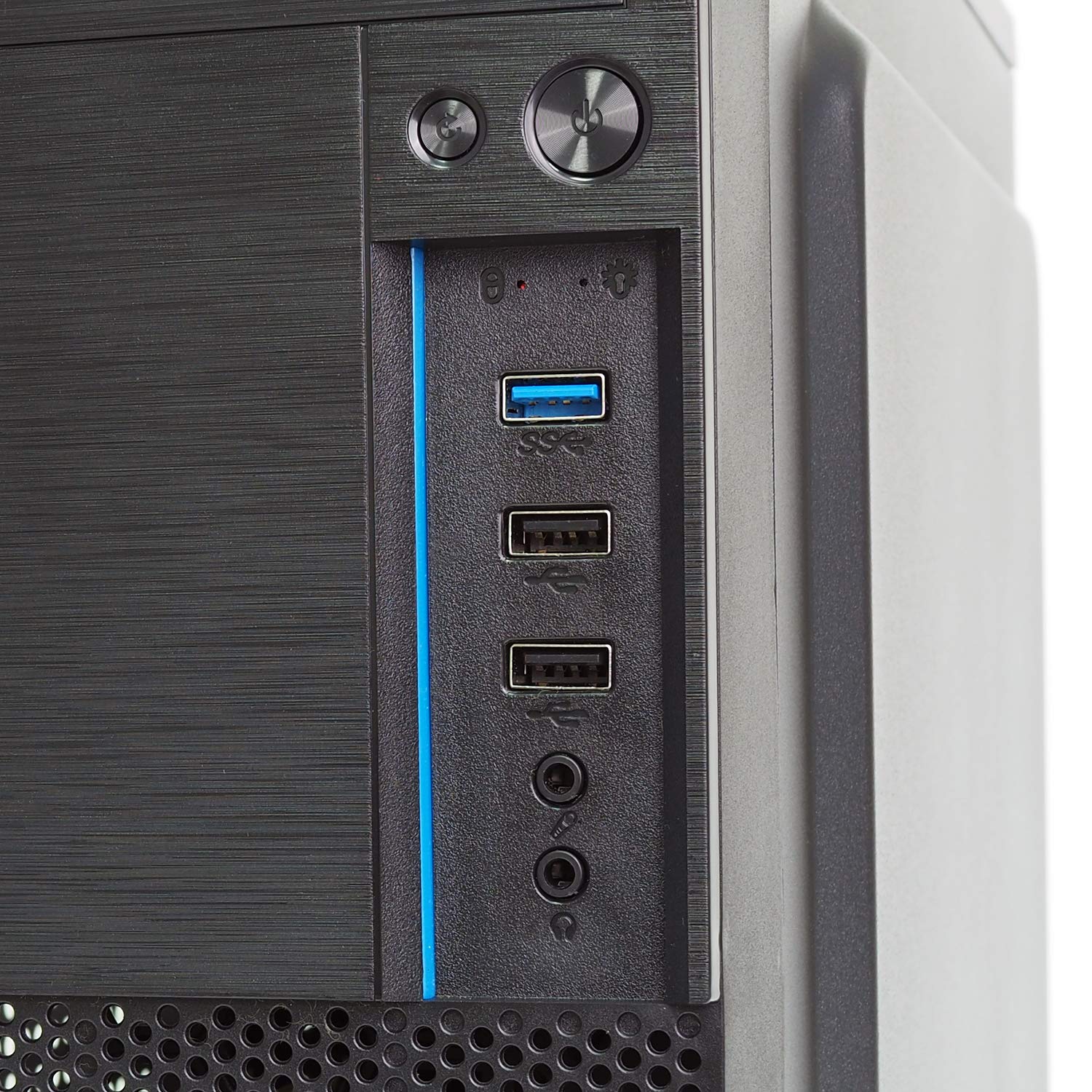 Case VulTech Micro-ATX VCO-M1699P Rev. 2.1 con alimentatore 250W, computer case compatto 1x USB 3.0, colore nero