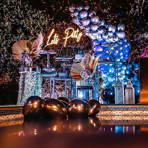 Miniatura 4 de PartyWoo Kit de guirnalda de globos de tonos azules, 130 globos azules de diferentes tamaños, paquete de 18 pulgadas, 12 pulgadas, 10 pulgadas, 5