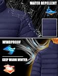 MAGINVIT Men's Puffer Jackets Lightweight Warm Windproof Coat Water-Repellent Windbreaker Quilted Jacket Winter Fall Spring