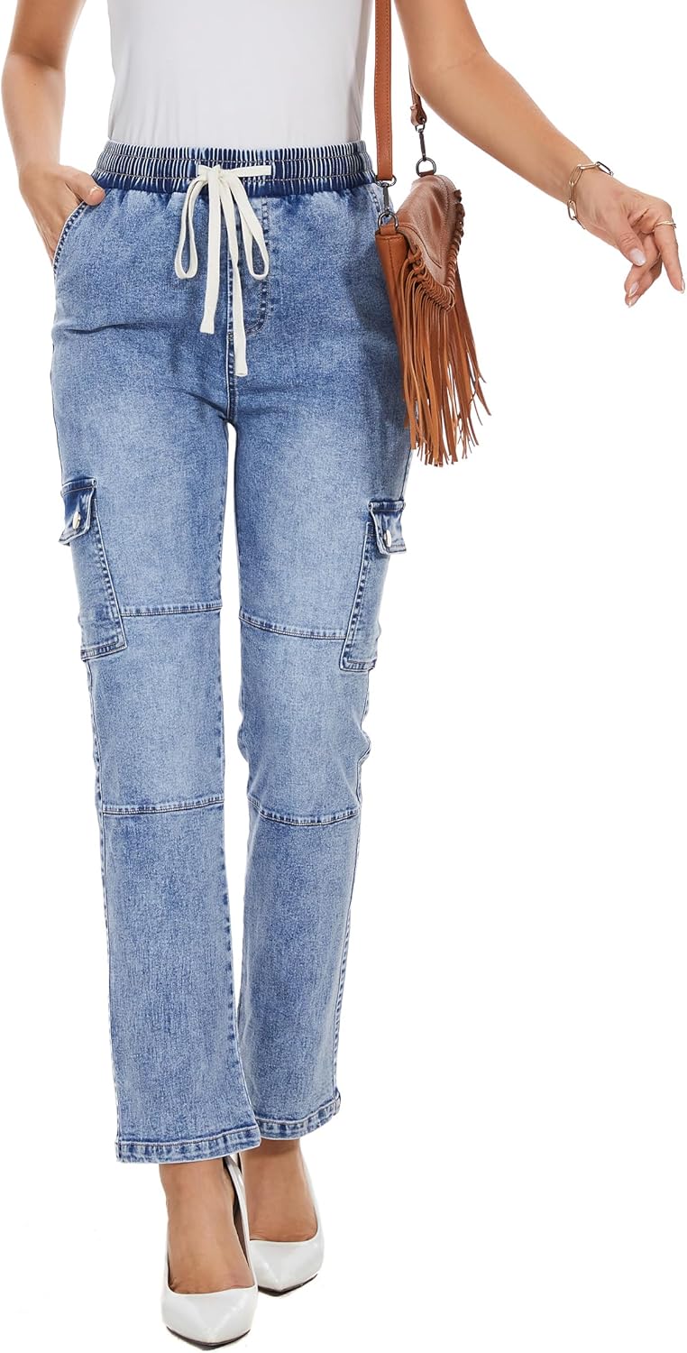 SESERAGI Cargo Pants Women Work High Waisted Streetwear Carpenter Travel Womens Drawstring Hiking Pants - Image 4