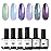 modelones Chameleon Gel Nail Polish Set- 6 Colors Christmas Winter Aurora Shimmer Glitter Gel Polish Kit Blue Green Purple Nail Gel Polish Soak Off LED Nail Lamp Nail Art Gel Kit DIY Salon Gift