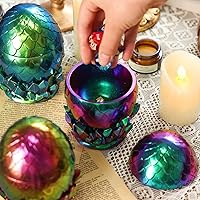 Vista 4 de LET'S RESIN Dragon Egg Resin Molds, Large Resin Jar Resin Epoxy Molds with Lid and Crystal Cluster Base, Lifelike Dinosaur Egg Silicone Molds for