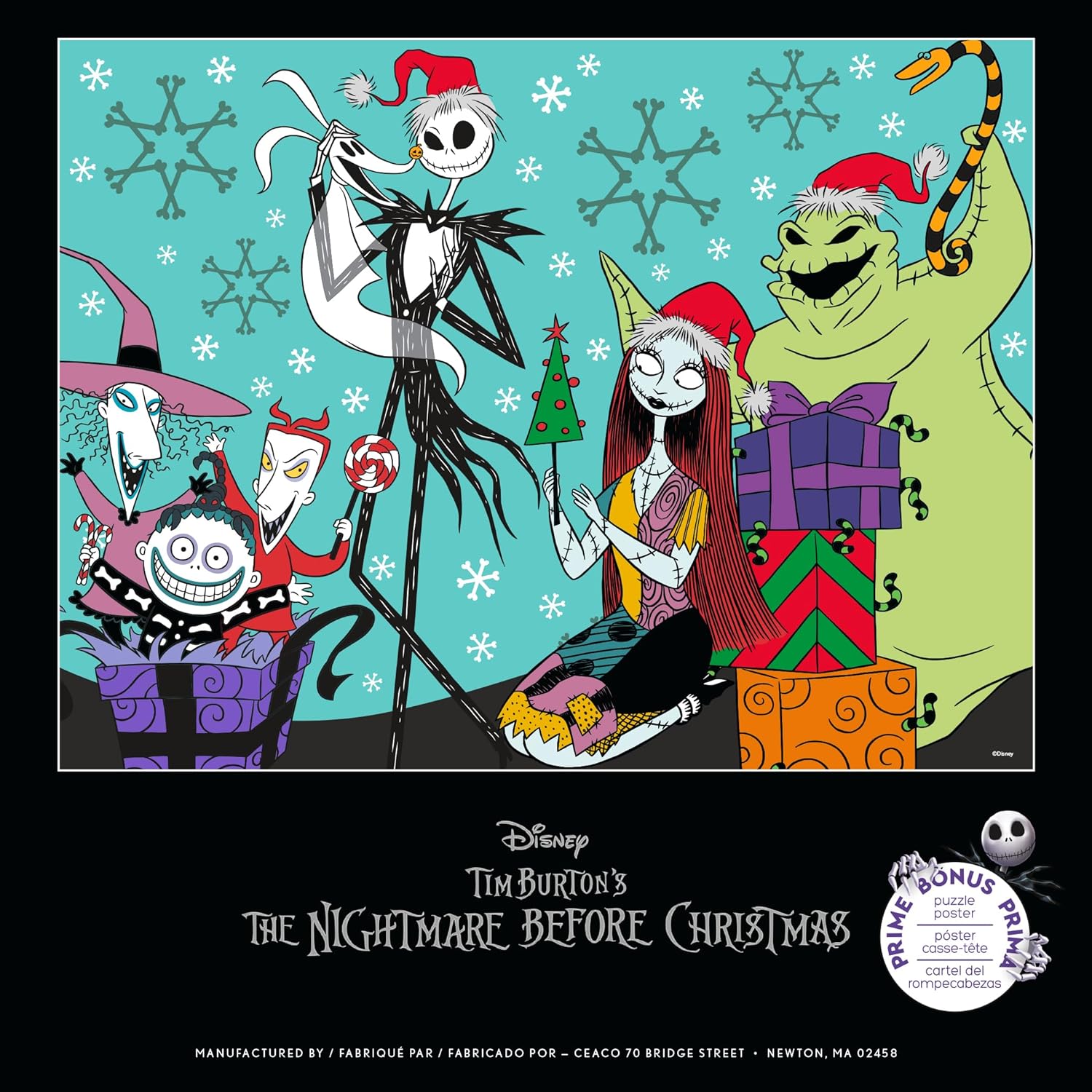Ceaco - Disney - Tim Burton's Nightmare Before Christmas - Christmas Party - 300 Oversized Piece Jigsaw Puzzle