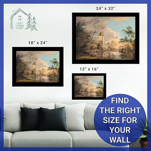 Miniatura 6 de Lost Cabin An Unfinished View of the West Gate Canterbury de Paul Sandby  Impresión en marco biselado negro  Reproducción de pintura de obras de