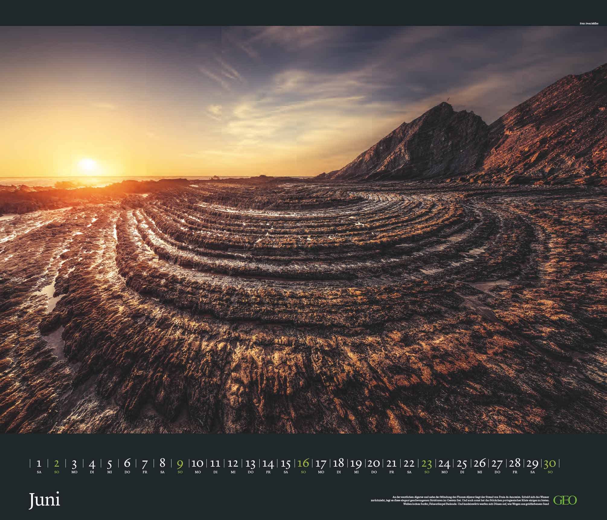 GEO Edition: Kräfte der Natur 2024 - Wand-Kalender - Poster-Kalender - 70x60, Mittel
