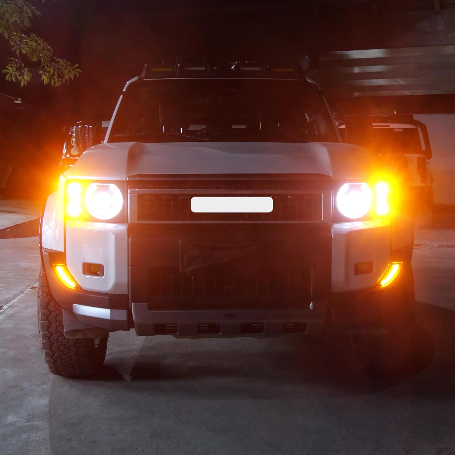 LED Front Bumper DRL Fog Light Fit For 2024 2025 Toyota Land Cruiser Prado LC250 Daytime Running Light With Amber Turn Signal Light Blue Night Headlight