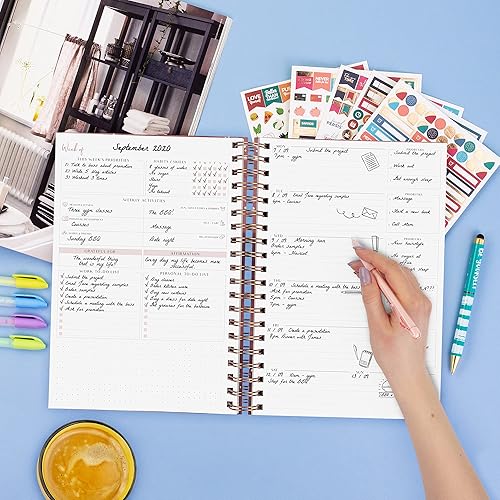 Miniatura 7 de PLANBERRY Agenda semanal grande de alta calidad, planificador de vida y presupuesto sin fecha, organizador y diario de productividad, 8 x 10.4