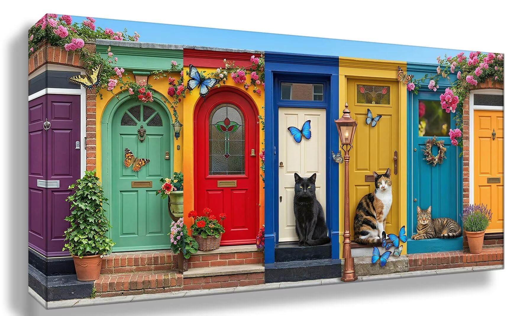 Diamond Painting Katze Diamant Painting Bilder, 5D Farbe Eckige Steine Full Drill DIY Set Erwachsene Diamanten Kinder Bastelset, Kreatives für Erwachsene für Home Decor Wand Deko, 100x200cm, Cod-720