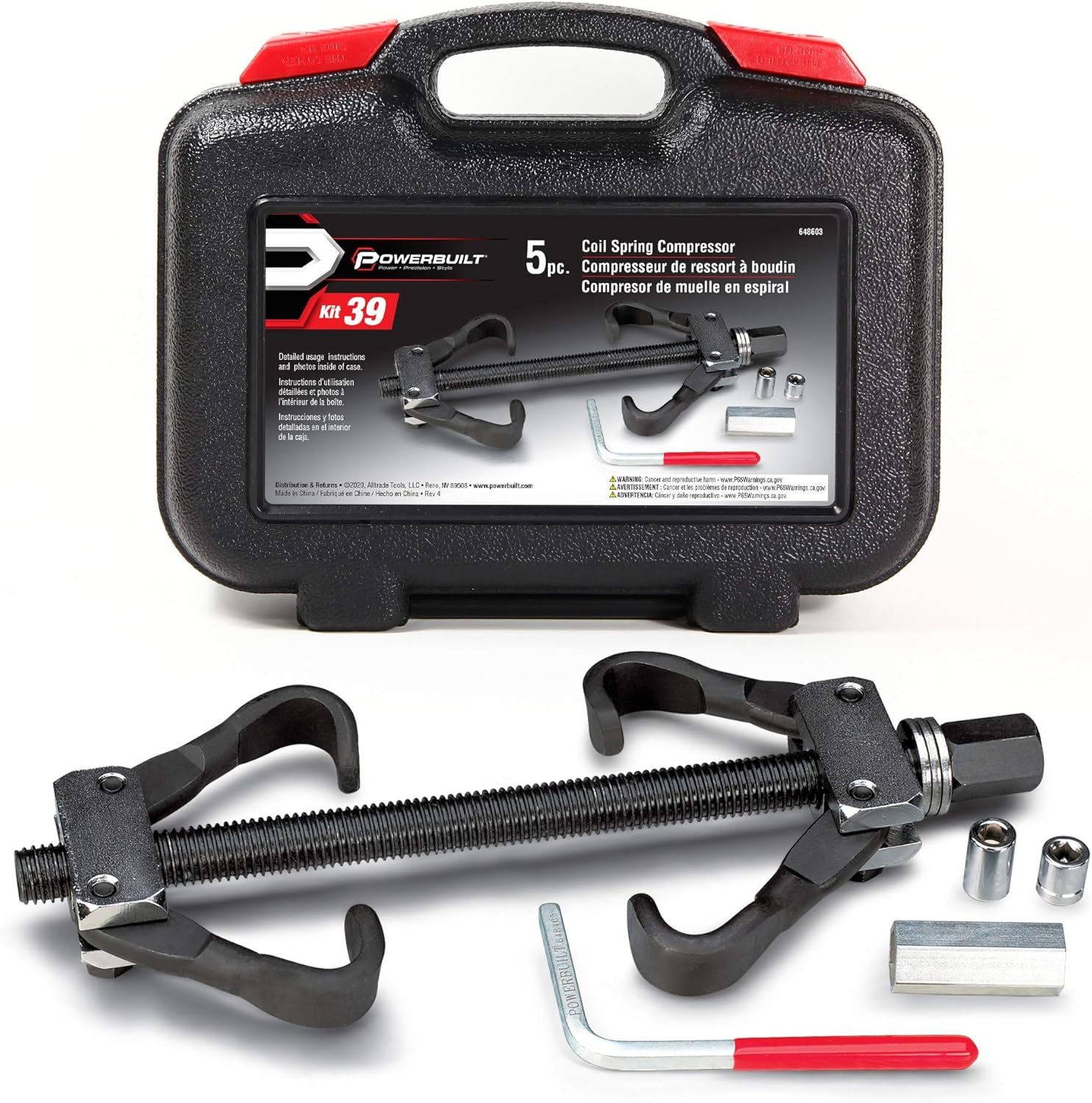 Powerbuilt Alltrade 648603 Kit 39 Coil Spring Compressor Tool Set
