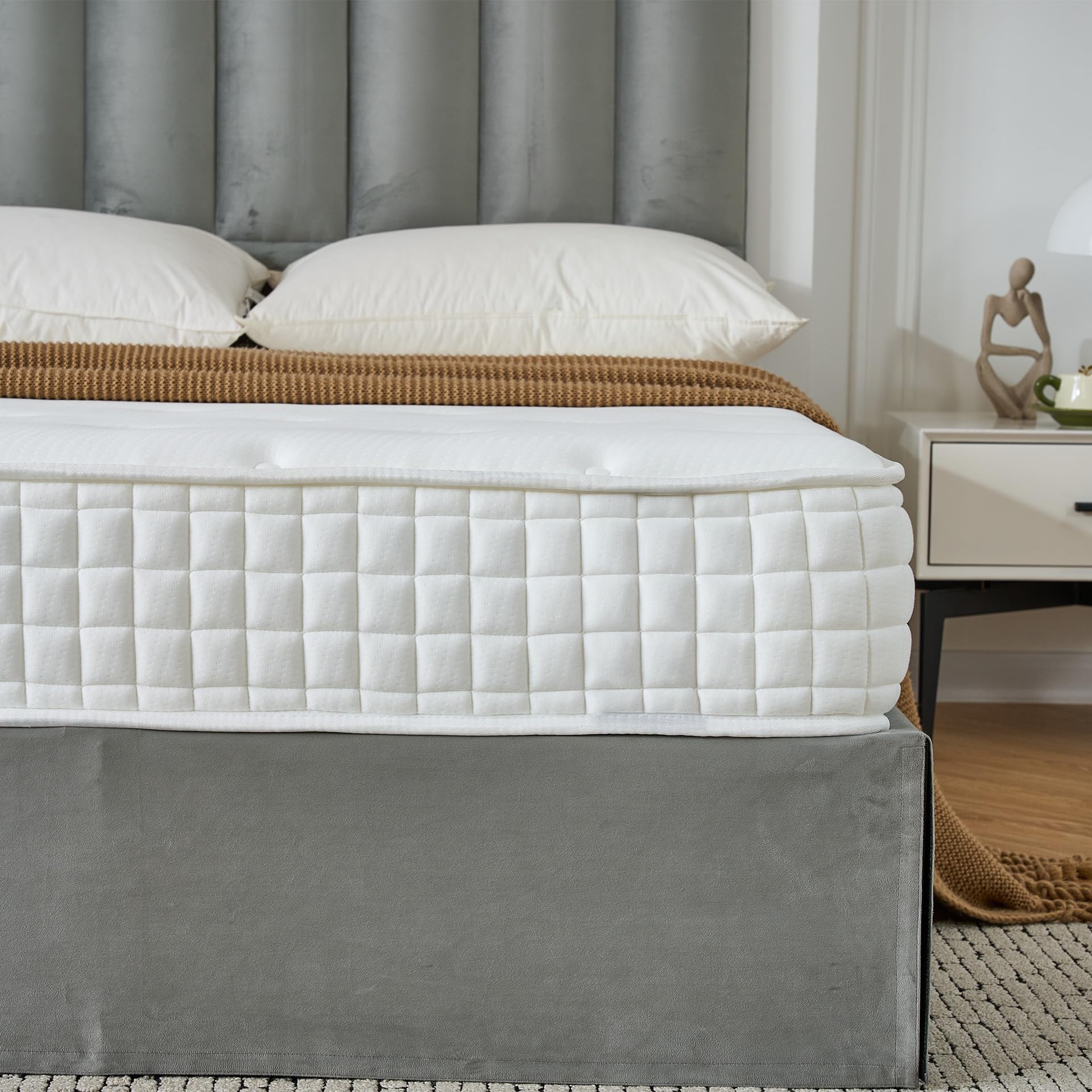 Sana Essentials Single Mattress 3FT, 7-Zone Pocket Sprung Foam Support for Comfort, Medium Firm Orthopaedic Design, Motion Isolation, Breathable and Durable Construction, 90x190x20 cm