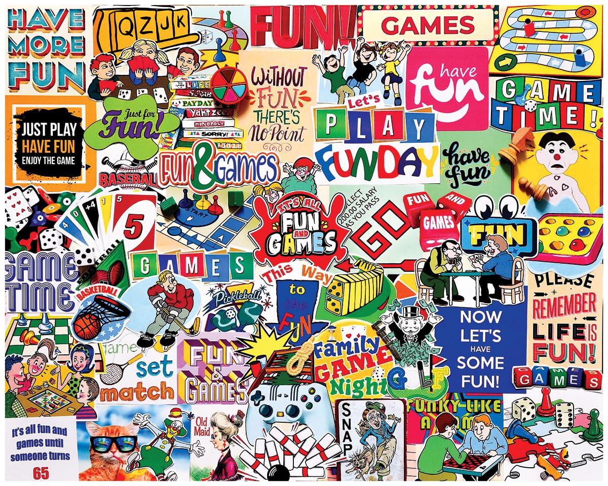 White Mountain 1000 Piece Jigsaw Puzzle - It's All Fun & Games -2 White Mountain 1000 Piece Jigsaw Puzzle - It's All Fun & Games -2