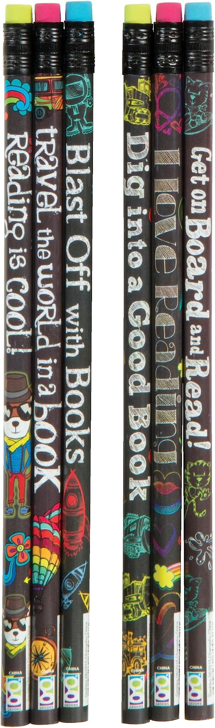 GEDDES Raymond Reading Rocks Pencils, Set of 72 (70038)