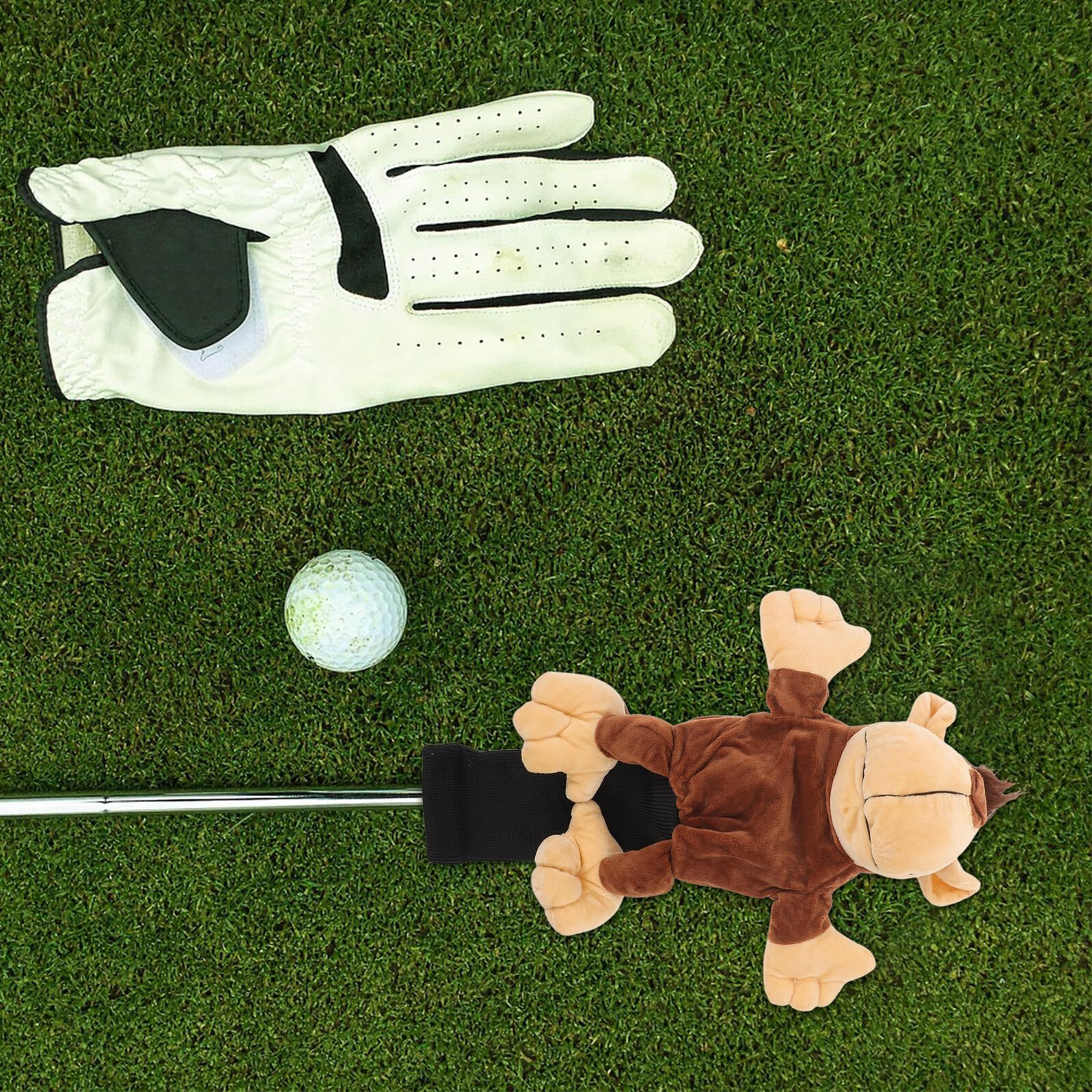 Healeved Copri Driver Golf Morbido e Leggero Forma di Scimmia Protezione Imbottita per Testa Mazza da Golf Accessorio Divertente per Golfisti per Campi e Tornei