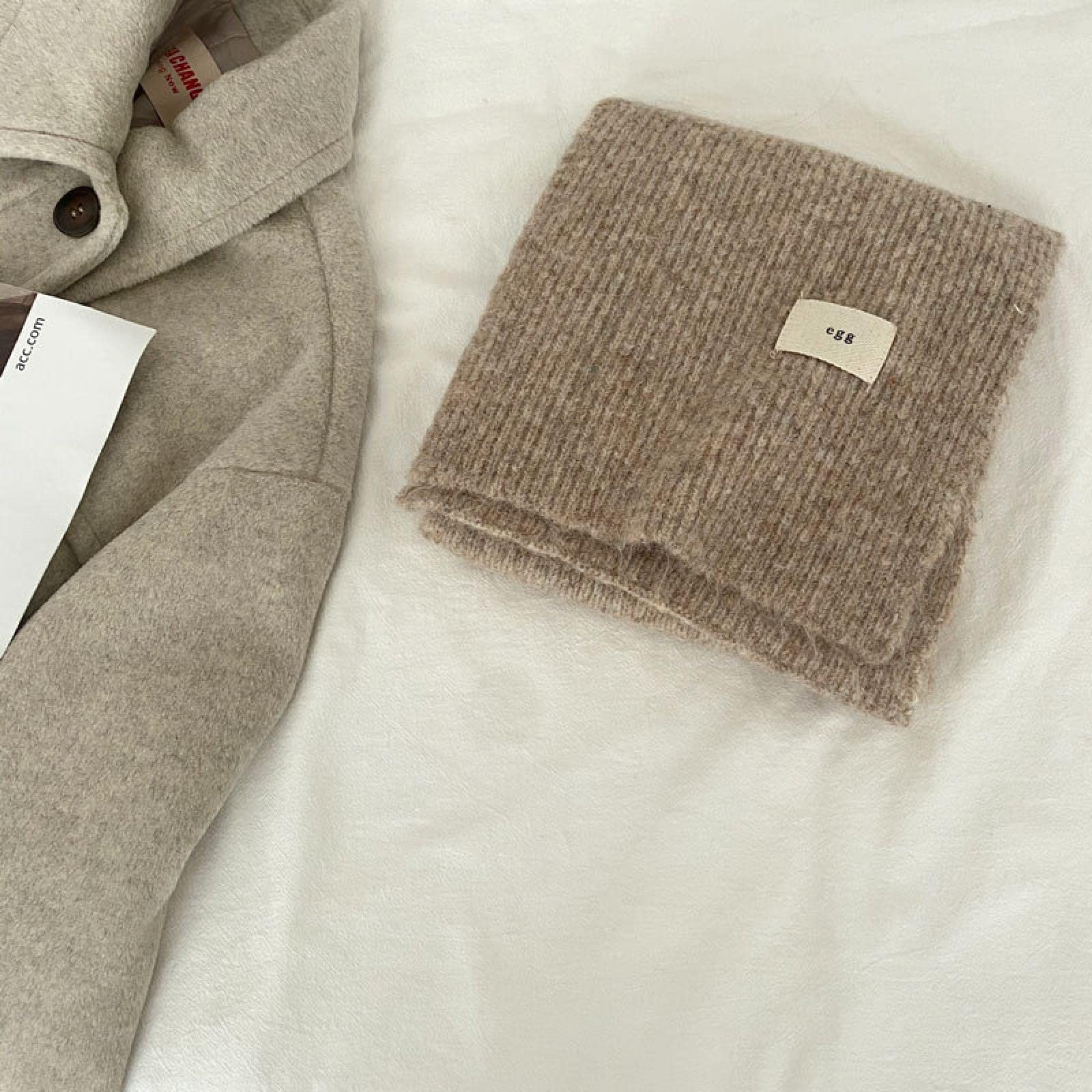 Bysonglezai Scarf Women'S Scarves Wraps Shawl Solid Colors Knitted Scarves Women Man Outdoor Keep Wamr Winter Autumn Scarf