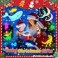 Vista 6 de COOLNIGHT Christmas Room Decor, 93 Lighting+3 Films Christmas Projector Christmas Stuff, Remote+Dimmable+360° Slient Nightlight for Baby Nursery