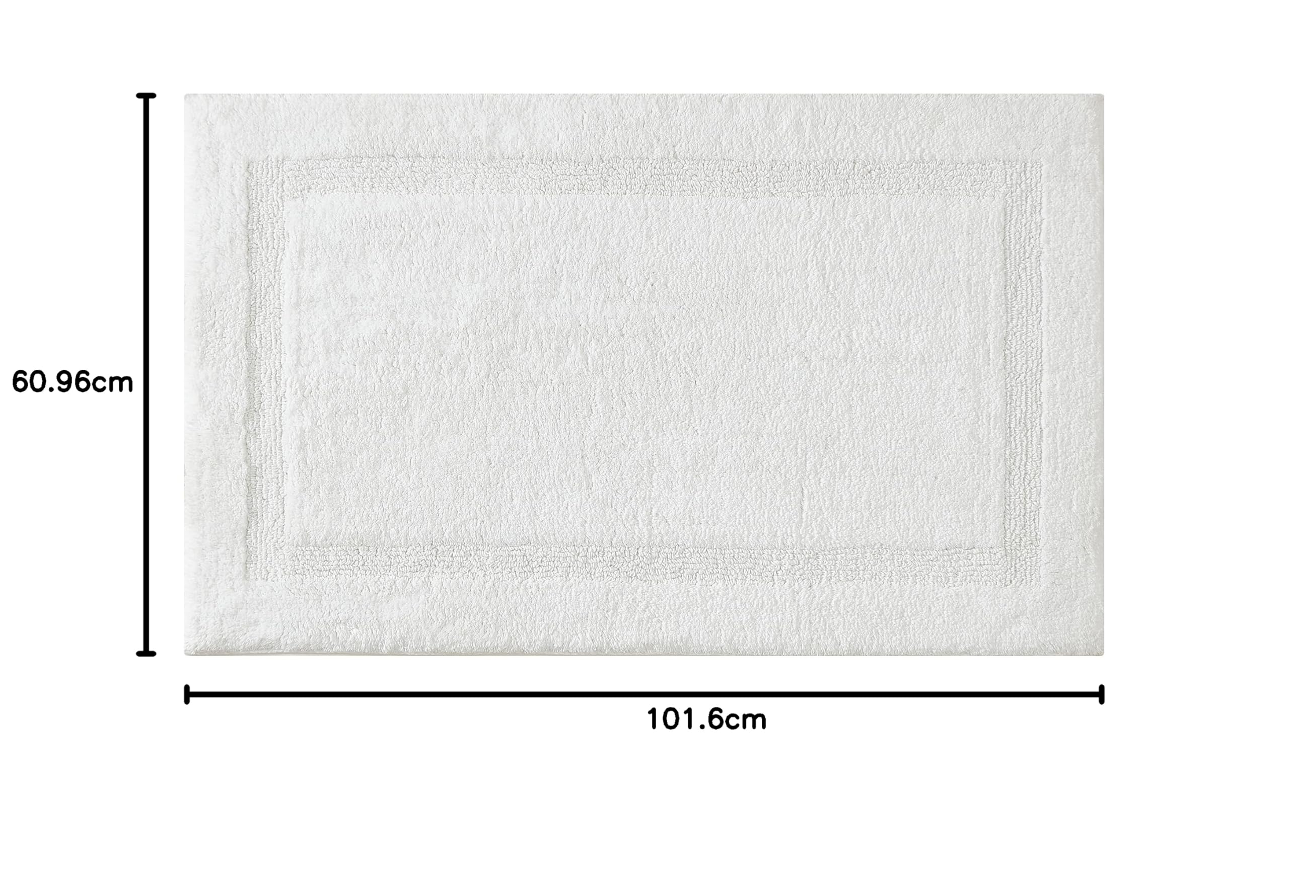 Nautica Tappeto da bagno in cotone morbido e assorbente, decorazione moderna per il bagno, runner (101,6 x 61 cm), bianco tonnellata