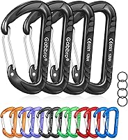 Gabbro Heavy Duty Carabiner Clips 12kN 2697 lbs Aluminum Wiregate Snap Lightweight 4 Pack for Hammock Hiking Camping Dog Leash