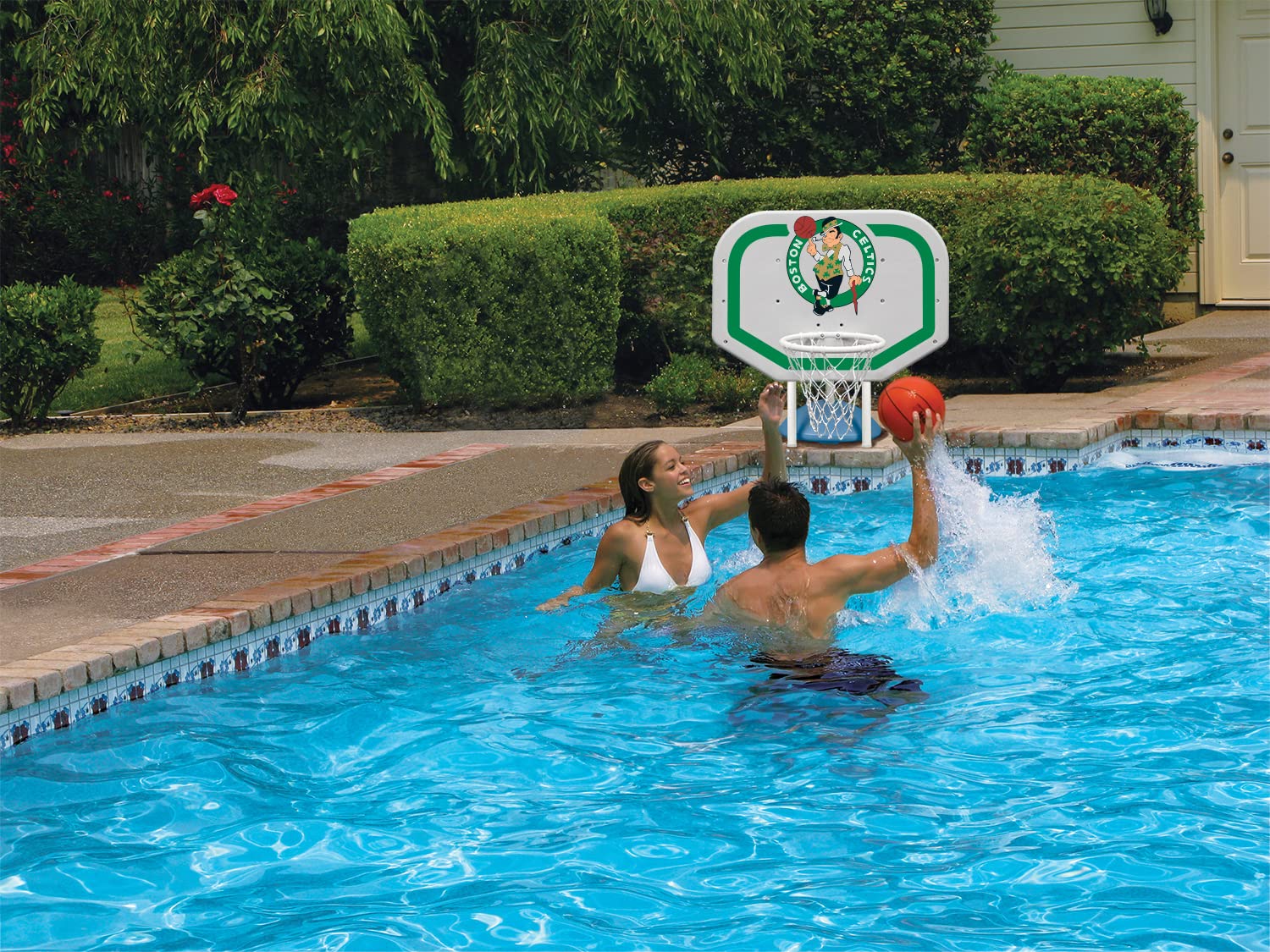 Poolmaster Boston Celtics NBA Pro Rebounder-Style Poolside Basketball Game - Image 2