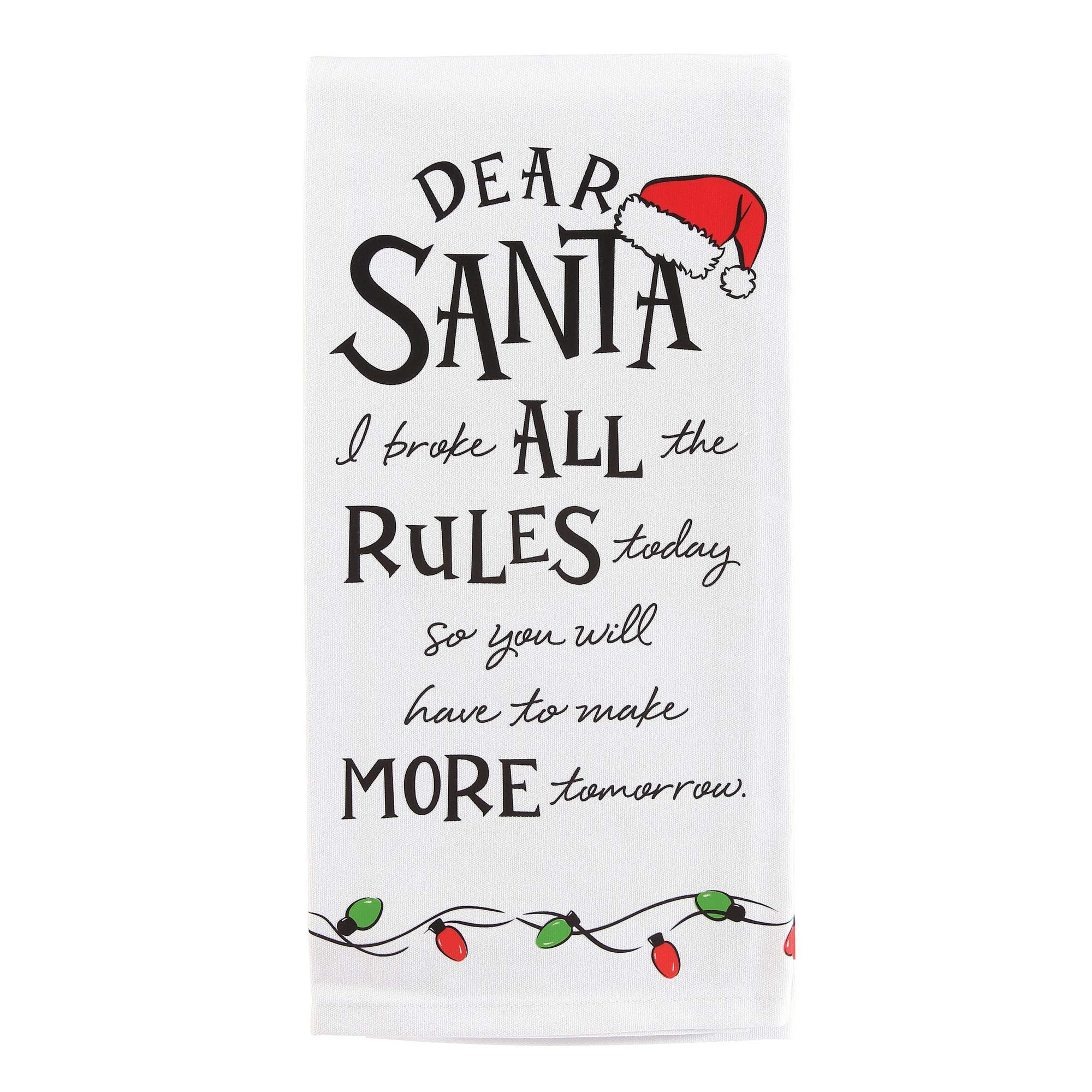 Serviette Enesco Dear Santa linge de table Noël et décoration réveillon