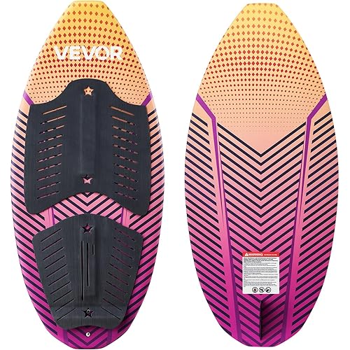 VEVOR 45-Inch Wakesurf Board, Wake Surfing Board with EPS Foam Core & EVA Non-Slip Pad, UV-Resistant Wakesurfing Boards for Youth Up to 110 lbs
