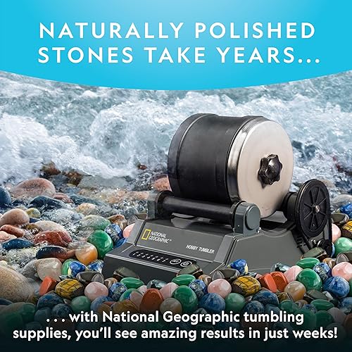 Miniatura 5 de Recambio National Geographic de arena para pulidor de rocas, funciona con National Geographic, lortone, thumler y más