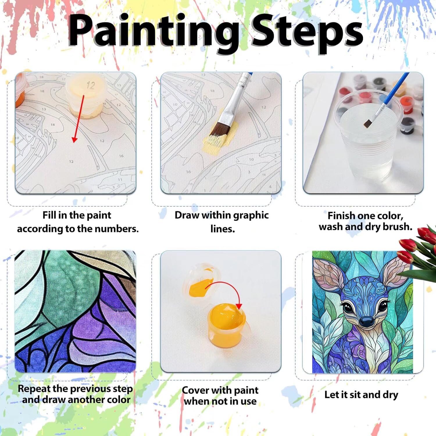 Pintar por Numeros Adultos pintar por numeros niños manualidades niños 10 años, DIY Pintar por Números de Pincel y Pintura acrílica Decoraciones para el Hogar Manualidades, sin Marco 60x80cm C-16