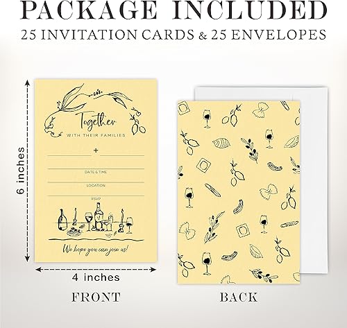 Miniatura 2 de Invitaciones de boda minimalistas, 25 bocetos temáticos de invitaciones de boda con sobres, invitaciones de estilo de relleno de doble cara para Mr