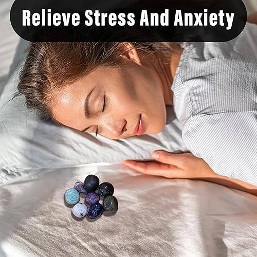 Miniatura 4 de Sweet Dreams - Juego de 8 cristales curativos de tamaño mediano, piedras preciosas curativas, piedra lunar shungita, turmalina negra, amazonita,