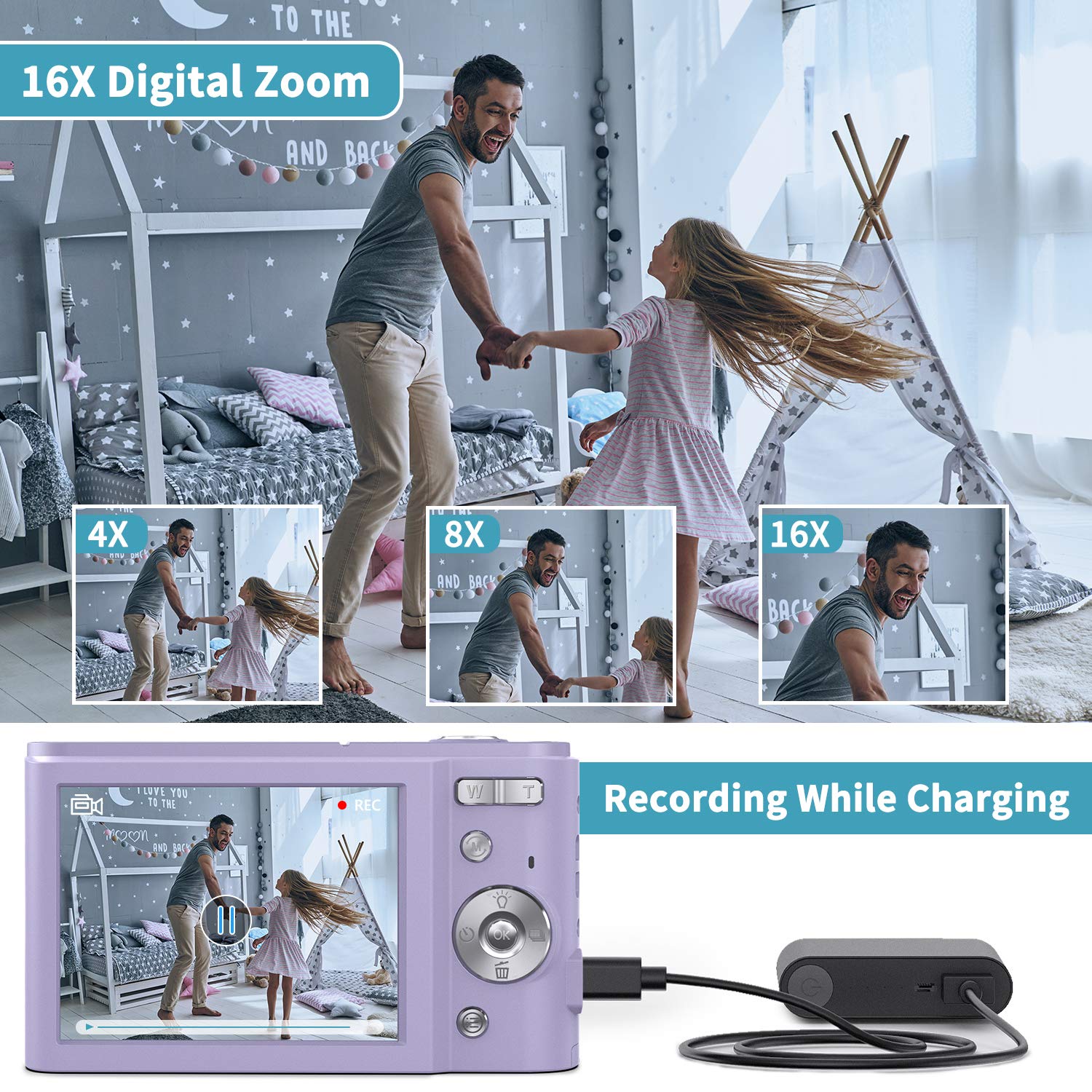 デジタルカメラ ama Amazon | AnTeam デジタルカメラ 2.7K ウルトラHD 44MP デジタル