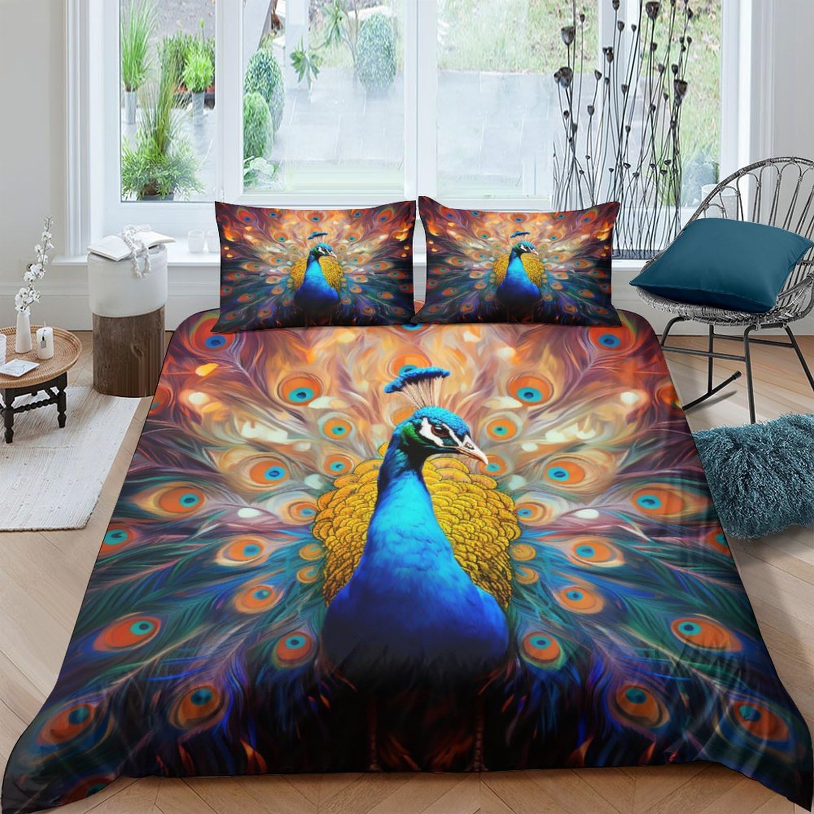 Housse de couette douce 3 pièces lit 220 x 240 cm pour des nuits douillettes