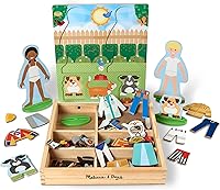 Melissa & Doug Occupations Magnetic Dress-Up Wooden Dolls Set - 82 pcs Pretend Play Toys for Kids Ages 3+